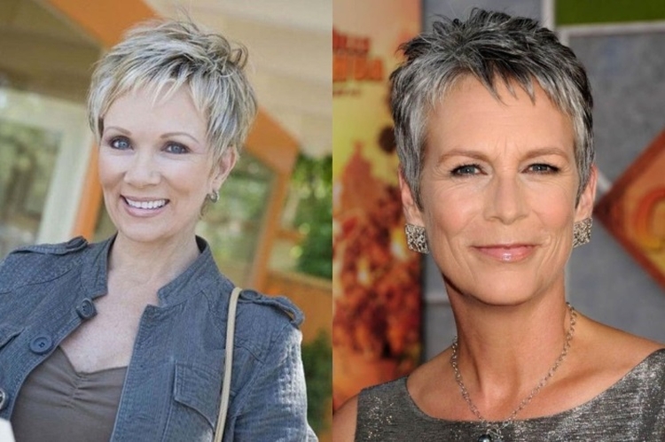 Coiffure courte pour une femme de 50 ans