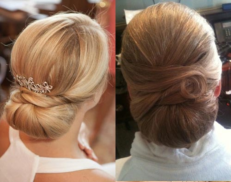 Coiffures pour la mère de la mariée pour cheveux mi-longs