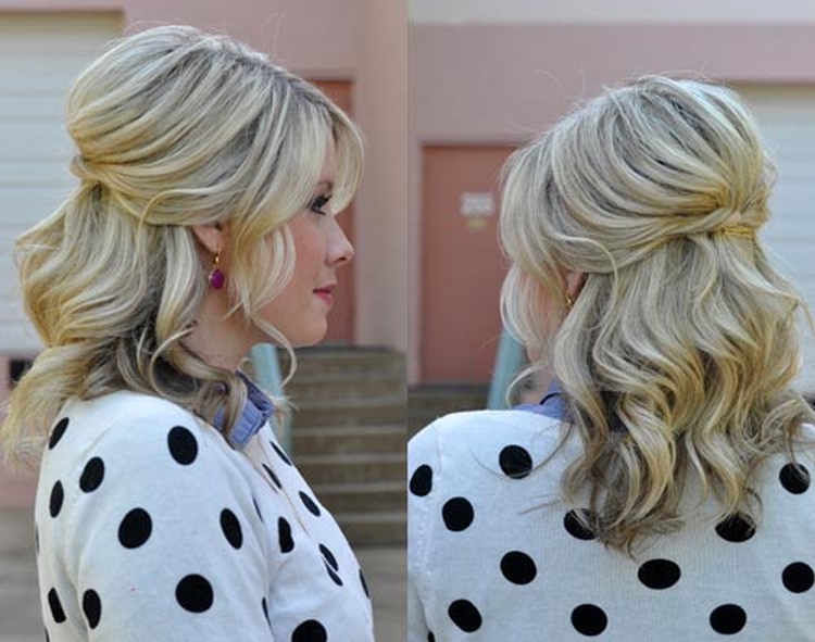Coiffures pour la mère de la mariée pour cheveux mi-longs