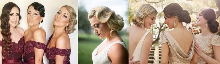 Coiffures pour cheveux mi-longs pour les invités du mariage