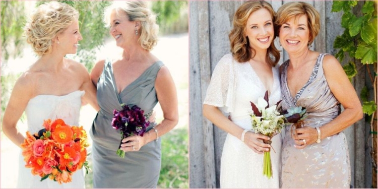 Coiffures pour la mère de la mariée pour cheveux mi-longs