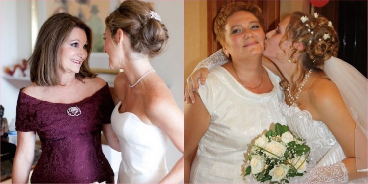 Coiffures pour la mère de la mariée pour cheveux mi-longs