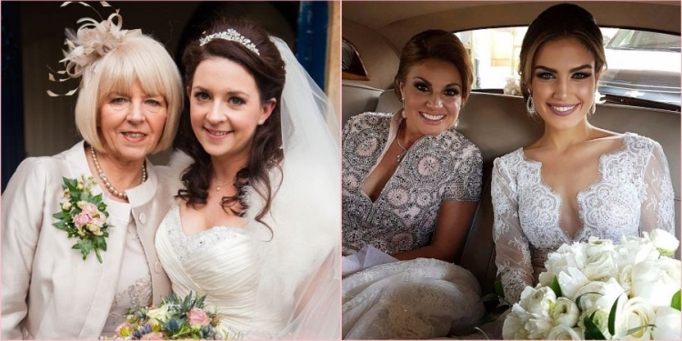 Coiffures pour la mère de la mariée pour cheveux mi-longs