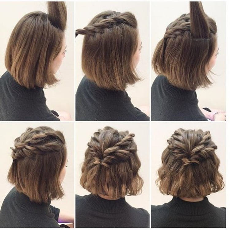 Coiffures pour cheveux mi-longs pour les invités du mariage