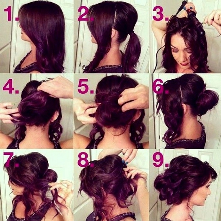 Coiffures pour cheveux mi-longs pour les invités du mariage