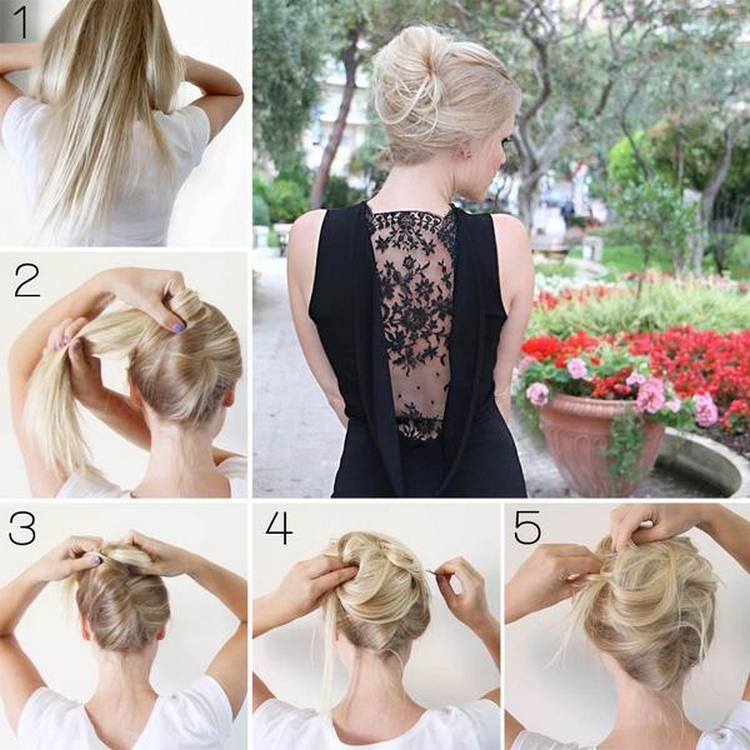 Coiffures pour cheveux mi-longs pour les invités du mariage