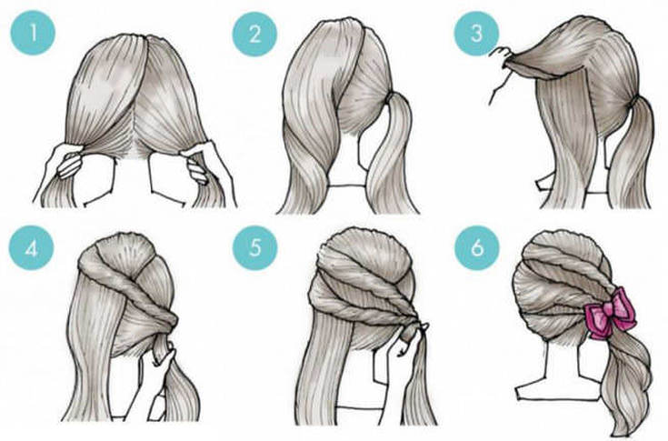 Coiffures latérales avec des boucles