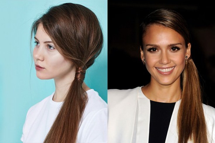 Coiffures latérales avec des boucles