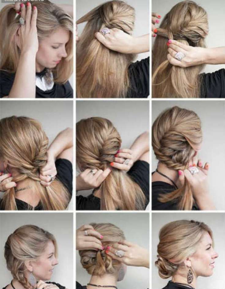 Coiffures latérales avec des boucles