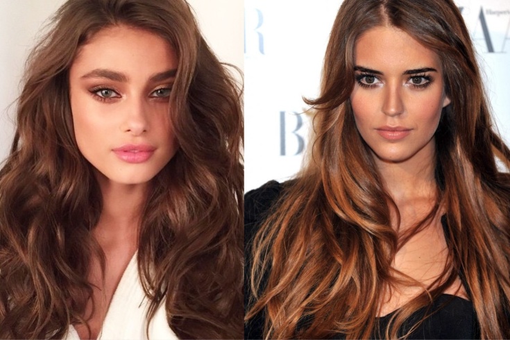 Couleurs de cheveux à la mode pour les femmes aux cheveux bruns et palette et recommandations pour la teinture