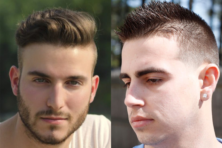 Coiffure homme semi-boîte