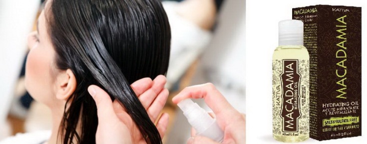Huile de macadamia pour cheveux