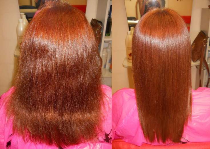 Shampooings après lissage des cheveux à la kératine sans sulfates